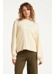 Smashed Lemon Sweter w kolorze kremowym rozmiar: XXL. Brązowe swetry klasyczne damskie Smashed Lemon, xxl, bez kołnierzyka. Za 104.99 zł.