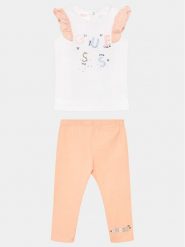 Guess Komplet t-shirt i legginsy A4GG03 K6YW4 Pomarańczowy Regular Fit. Brązowe koszulki dziewczęce Guess, m, z aplikacjami, z bawełny, bez ramiączek. Za 89.99 zł.