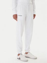 Kappa Spodnie dresowe Festa 331M34W Biały Regular Fit. Białe spodnie dresowe damskie Kappa, m, bez wzorów, z bawełny. Za 129.99 zł.