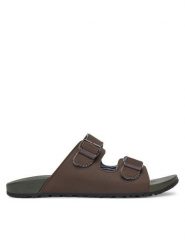 Skechers Klapki Pelem-Rolento 66042/CHOC Brązowy. Brązowe klapki i japonki męskie Skechers, ze skóry. Za 169.99 zł.