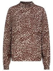 Sublevel Bluzka w kolorze brązowo-białym rozmiar: S. Brązowe bluzki damskie Sublevel, s, bez wzorów, z wiskozy, klasyczne, bez kołnierzyka, bez ramiączek. Za 66.00 zł.