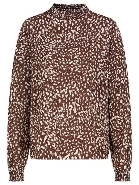 Sublevel Bluzka w kolorze brązowo-białym rozmiar: S. Brązowe bluzki damskie Sublevel, s, bez wzorów, z wiskozy, klasyczne, bez kołnierzyka, bez ramiączek. Za 66.00 zł.