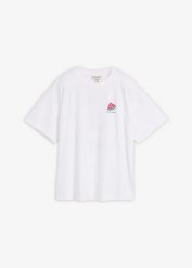 T-shirt oversize z czystej bawełny organicznej. Białe t-shirty damskie bonprix, bez wzorów, z bawełny, bez kołnierzyka. Za 69.99 zł.
