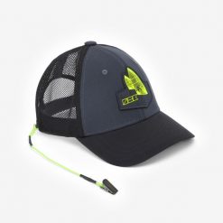 Czapka z daszkiem żeglarska Decathlon 500. Szare czapki z daszkiem damskie Decathlon, bez wzorów, z materiału. Za 49.99 zł.