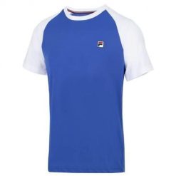 Koszulka sportowa męska Fila Ray. Niebieskie t-shirty sportowe męskie Fila, m, z bawełny, bez ramiączek, trekkingowe. Za 209.00 zł.