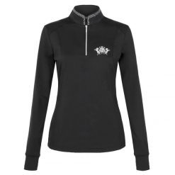 Koszulka jeździecka damska EQUESTRIAN QUEEN Mackenzie2.0 25AW długi rękaw. Czerwone t-shirty damskie EQUESTRIAN QUEEN, s, z aplikacjami, bez kołnierzyka. Za 198.99 zł.