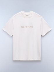 NAPAPIJRY Koszulka "Salees" w kolorze kremowym rozmiar: XXL. Białe t-shirty damskie NAPAPIJRY, xxl, bez wzorów, z bawełny, bez kołnierzyka. Za 87.81 zł.