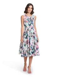 Vera Mont Sukienka w kolorze zielono-jasnoróżowym rozmiar: 44. Różowe sukienki damskie Vera Mont, bez wzorów, bez kołnierzyka, bez ramiączek, midi. Za 260.99 zł.