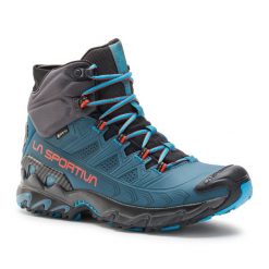 Buty trekkingowe męskie La Sportiva Ultra Raptor II Mid Leather GTX. Niebieskie buty trekkingowe męskie La Sportiva, z gore-texu, bez zapięcia, trekkingowe, gore-tex. Za 1,032.45 zł.