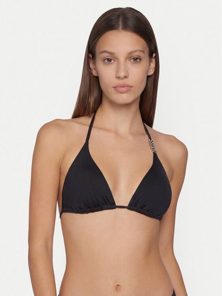 Guess Góra od bikini E6GJ30 MC040 Czarny. Czarne bikini damskie Guess, z aplikacjami. Za 269.99 zł.