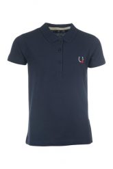Dziewczęca jeździecka koszulka polo HKM Kids Claire. Brązowe koszulki dziewczęce HKM, m, z aplikacjami, z materiału, bez ramiączek. Za 137.00 zł.