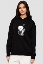 KARL LAGERFELD Czarna damska bluza z nadrukiem Ikon Valentine, Rozmiar XS. Czarne bluzy z nadrukiem damskie Karl Lagerfeld, xs. W wyprzedaży za 459.99 zł.
