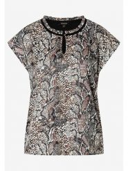 More & More Koszulka w kolorze czarno-szarym rozmiar: 46. Czarne bluzki damskie MORE & MORE, s, bez wzorów, z wiskozy, klasyczne, bez kołnierzyka, bez ramiączek. Za 60.88 zł.