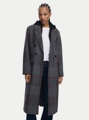 Desigual Płaszcz wełniany Capucha 25WWEW13 Szary Regular Fit. Szare płaszcze damskie Desigual, na zimę, xs, bez wzorów, z syntetyku. Za 809.99 zł.