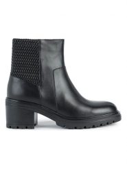 Geox Skórzane botki "Damiana" w kolorze czarnym rozmiar: 36. Czarne botki damskie Geox, z materiału, eleganckie, bez obcasa, bez zapięcia. Za 349.05 zł.