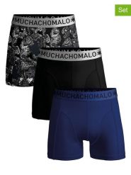 Muchachomalo Bokserki (3 pary) w kolorze czarno-granatowym rozmiar: XL. Czarne bokserki męskie Muchachomalo, bez wzorów. Za 122.96 zł.