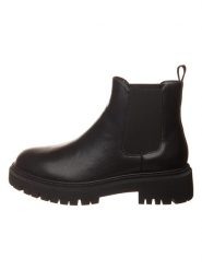 Skechers Skórzane sztyblety "Modern Rugged - The Voyager" w kolorze czarnym rozmiar: 41. Czarne botki damskie Skechers, sportowe, bez obcasa, bez zapięcia. Za 245.96 zł.
