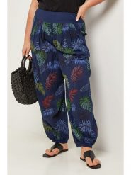 Curvy Lady Spodnie w kolorze granatowo-zielonym rozmiar: 44/46. Niebieskie spodnie materiałowe damskie Curvy Lady, bez wzorów, z materiału, klasyczne, z standardowym stanem. Za 91.77 zł.