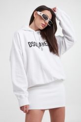 Sukienka dresowa DSQUARED2. Sukienki damskie Dsquared2, s, bez wzorów, z dresówki, bez kołnierzyka, bez ramiączek. W wyprzedaży za 1,819.35 zł.