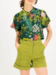 Blutsgeschwister Szorty "Hipsta Holiday Scout" w kolorze zielonym rozmiar: L. Brązowe szorty damskie Blutsgeschwister, bez wzorów, z bawełny. Za 166.88 zł.
