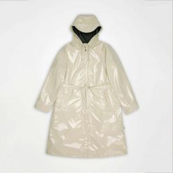 Kurtka RAINS A LINE LONGER W JACKET W3 Jasnobrązowy. Brązowe kurtki damskie Rains, xs, bez wzorów, z syntetyku, bez kaptura. Za 274.99 zł.