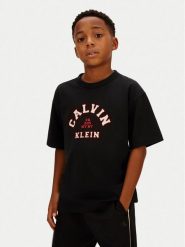 Calvin Klein Jeans T-Shirt Varsity Graphic IB0IB02637 Czarny Regular Fit. Czarne t-shirty chłopięce Calvin Klein Jeans, bez wzorów, z bawełny, bez ramiączek. Za 129.99 zł.
