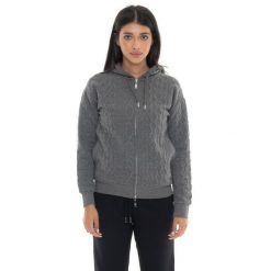 Leone 1947 Braid Damen, Bluza z geflochtenem Stoff, Kapuze, Reißverschluss. Szare bluzy bez kaptura damskie LEONE 1947 APPAREL, z bawełny. W wyprzedaży za 191.56 zł.