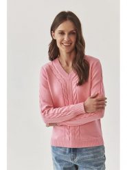 TATUUM Sweter w kolorze jasnoróżowym rozmiar: M. Różowe swetry klasyczne damskie Tatuum, m, ze splotem, bez kołnierzyka. Za 178.79 zł.