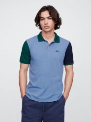 GAP Koszulka polo w kolorze błękitnym rozmiar: XXL. Niebieskie koszulki polo męskie GAP, xxl, bez wzorów, bez ramiączek. Za 83.42 zł.