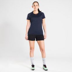 Spodenki do rugby damskie Offload R500. Czarne szorty damskie OFFLOAD, bez wzorów, z elastanu, sportowe. Za 59.99 zł.