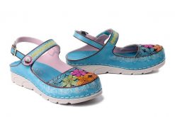 LAURA VITA 0007649 Dorry 32 turquoise, sandały damskie. Niebieskie sandały damskie Laura Vita, bez wzorów, ze skóry, bez obcasa. Za 359.90 zł.