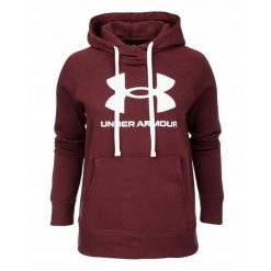 Bluza Z Kapturem Damska Polar Rival. Czerwone bluzy z kapturem damskie Under Armour, z polaru. Za 293.99 zł.