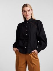 YAS Koszula 26027480 Czarny Regular Fit. Czarne koszule damskie YAS, xl, bez wzorów, z bawełny, bez kołnierzyka, bez ramiączek. Za 209.99 zł.