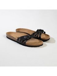 BACKSUN Klapki "Venezia" w kolorze czarnym rozmiar: 38. Czarne klapki damskie Backsun, bez wzorów, z materiału, bez obcasa. Za 117.99 zł.