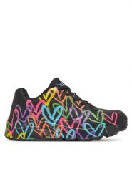 Skechers Sneakersy Uno Lite-Spread The Love 314064L/BKMT Czarny. Czarne buty sportowe dziewczęce Skechers, bez wzorów, ze skóry, bez zapięcia. Za 293.00 zł.