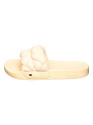 Tommy Hilfiger Shoes Klapki w kolorze żółtym rozmiar: 42. Żółte klapki damskie Tommy Hilfiger Shoes, bez wzorów, bez obcasa. Za 126.15 zł.