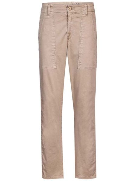 Herrlicher Spodnie chino "Fatique" w kolorze beżowym rozmiar: W28. Brązowe spodnie materiałowe damskie Herrlicher, bez wzorów. Za 274.95 zł.