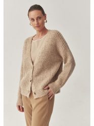 TATUUM Kardigan w kolorze jasnobrązowym rozmiar: XL. Brązowe kardigany damskie Tatuum, xl, bez wzorów, z wełny. Za 174.43 zł.