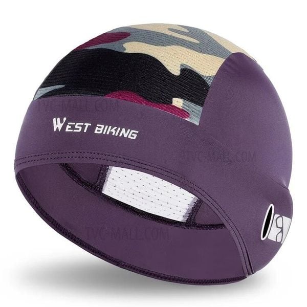 Czapka letnia anty-UV z jedwabiu lodowego sportowa. Fioletowe czapki męskie WEST BIKING, na lato, bez wzorów, z jedwabiu, sportowe. Za 59.60 zł.