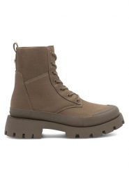 Jenny Fairy Botki MILANA WYL3497-6 Khaki. Brązowe botki damskie Jenny Fairy, z materiału, bez obcasa, na płaskiej podeszwie, bez zapięcia. Za 179.99 zł.