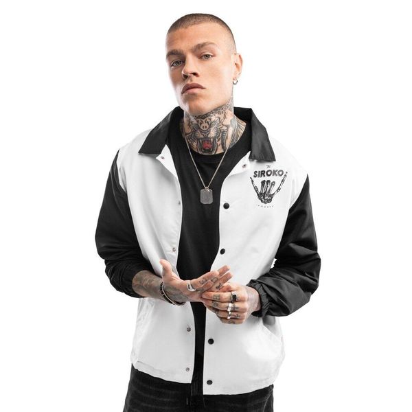 Kurtka sportowa męska coach Surf SIROKO Big Island. Białe kurtki treningowe męskie SIROKO, m, bez wzorów. W wyprzedaży za 168.00 zł.