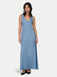 ONLY Sukienka letnia Brighton 15318546 Niebieski Loose Fit. Niebieskie sukienki damskie Only, na lato, xs, bez wzorów, z wiskozy, bez kołnierzyka, bez ramiączek. Za 149.99 zł.