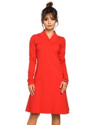 Be Wear Sukienka w kolorze czerwonym rozmiar: XL. Czerwone sukienki damskie Be Wear, na co dzień, xl, bez wzorów, bez kołnierzyka, bez ramiączek, maxi, proste. Za 169.26 zł.