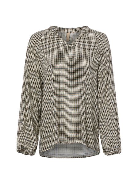 Soyaconcept® koszulka z dekoltem w kształcie litery V Kobiety wiskoza (100%) beżowy, L. Brązowe t-shirty damskie l, bez wzorów, z wiskozy, bez kołnierzyka. Za 249.95 zł.