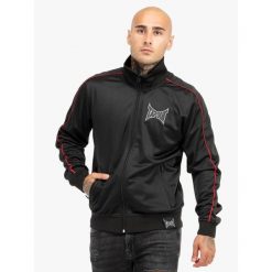 Kurtka z dresu Tapout Tarziana. Czarne kurtki męskie TAPOUT, s, z aplikacjami, z dresówki, bez kaptura. Za 263.00 zł.