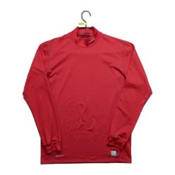 T-shirt manches longues Homme Rouge. Czerwone t-shirty męskie Nike, l, bez wzorów, z jersey, bez kołnierzyka. Za 63.86 zł.