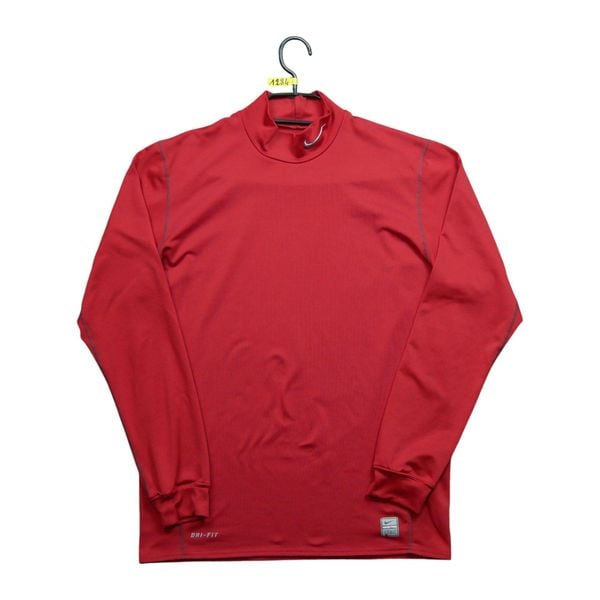 T-shirt manches longues Homme Rouge. Czerwone t-shirty męskie Nike, l, bez wzorów, z jersey, bez kołnierzyka. Za 63.86 zł.