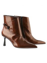 Högl Skórzane botki "Sandy" w kolorze jasnobrązowym rozmiar: 38,5. Brązowe botki damskie HÖGL, eleganckie, bez obcasa, na szpilce, bez zapięcia. Za 417.28 zł.