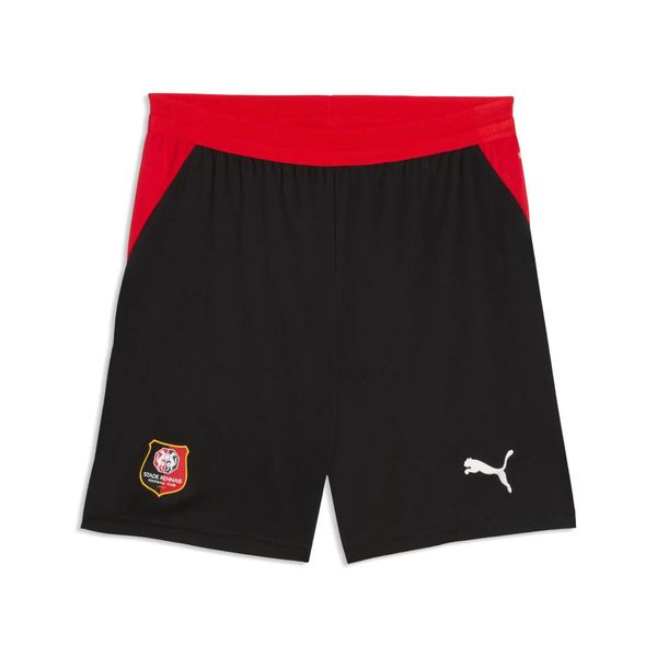Krótka koszulka Stade Rennais 2026/27. Czarne szorty męskie Puma, bez wzorów, z materiału, eleganckie. Za 241.00 zł.