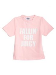 Juicy Couture Koszulka w kolorze jasnoróżowym rozmiar: S. Różowe bluzki damskie Juicy Couture, s, bez wzorów, bez kołnierzyka, bez ramiączek. Za 108.99 zł.